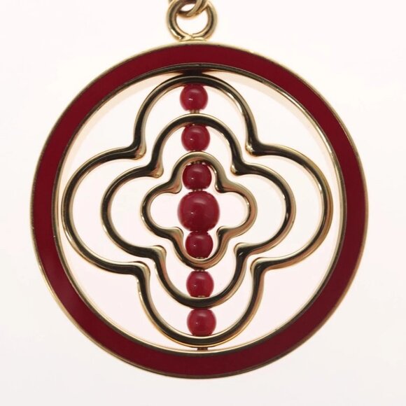 LOUIS VUITTON Fully Flower Charm metal Red Gold M67128 LV Auth EC797 - Picture 3 of 9